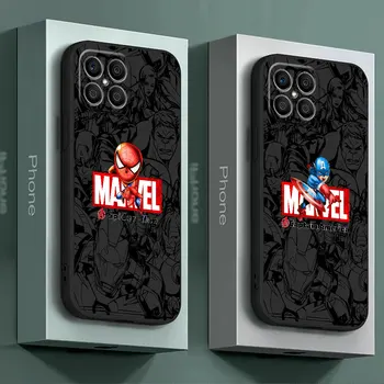 Marvel Ironman Человек-Паук Чехол для Телефона Honor X7 X6 4G Magic4 Magic5 Pro X8 20 70 90 Lite X9a 5G X8a 4G 8X Черный Мягкий Чехол